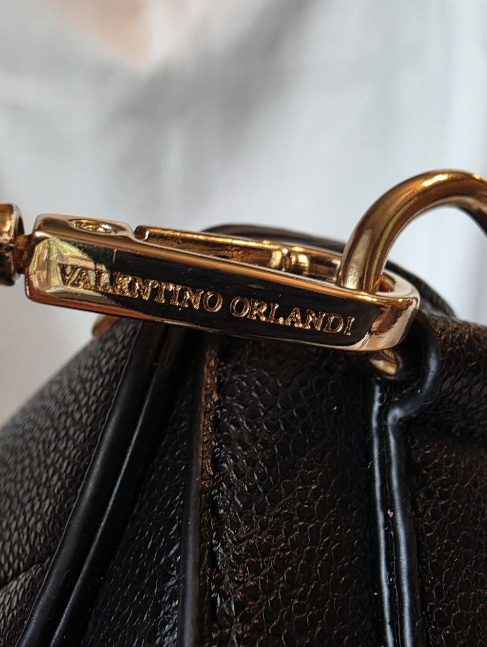Valentino Orlandi Vegan Leather Crossbody with Gold Stud Detail - Picture 6 of 8